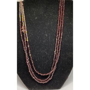 Ionna & lilly 60556551 Rose Gold-Tone Charm Triple-Row Necklace MSRP $38 NM349